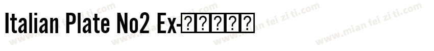 Italian Plate No2 Ex字体转换